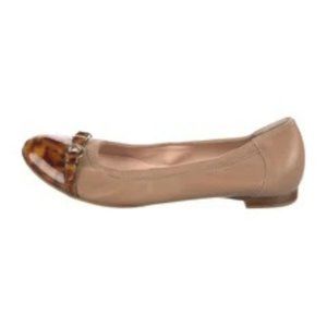 AGL Beige Leather Ballet Flats